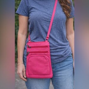 ✨ Hot Pink Genuine Leather Crossbody Bag ✨